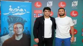 امیر جدیدی با کشتی‌گیران تیم ملی در اکرانِ ویژه فیلم «روز صفر»/ عکس