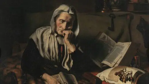 در چُرت این زن سالمند چه رازی نهفته است؟  + عکس