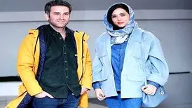 وقتی پری‌ناز ایزدیار و هوتن شکیبا، نمی‌توانند جلوی خنده‌شان را مقابل عکاسان بگیرند/ عکس