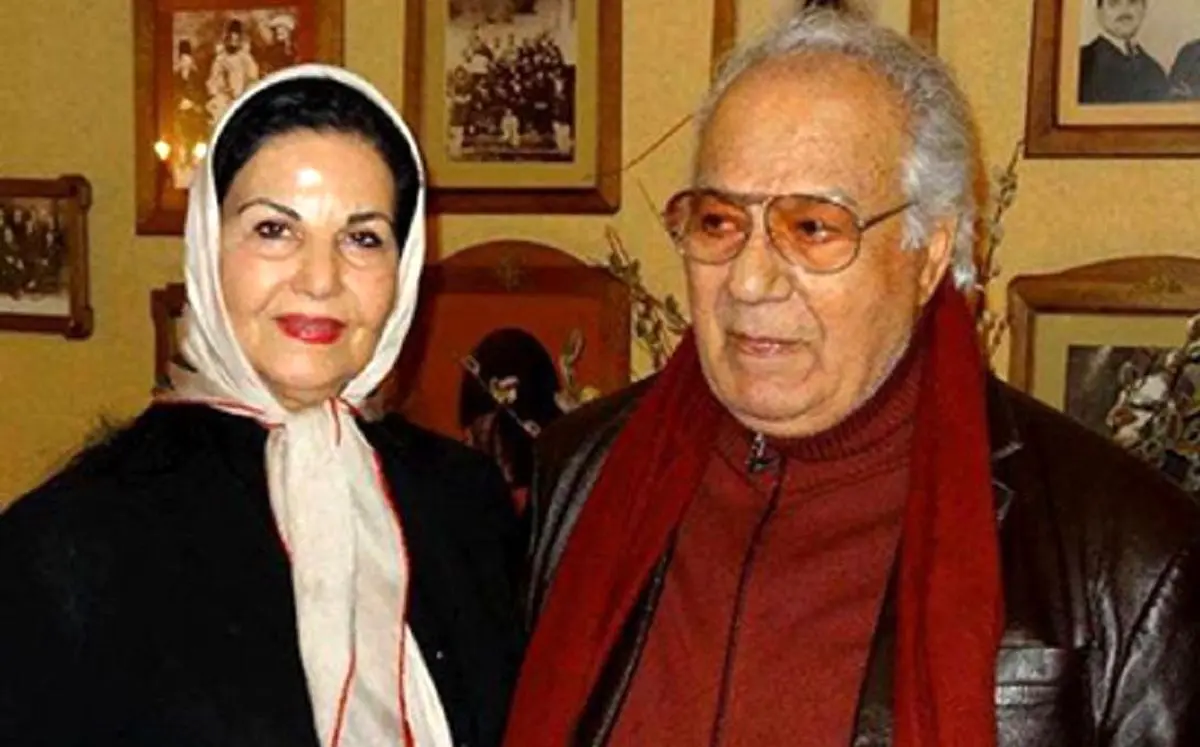 «ناصر ملک مطیعی و پوری بنایی» در نمایی از فیلم قصاص؛ سال 1350
