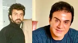 تصویر عمو پورنگ با ریش در ۳۰ سال پیش
