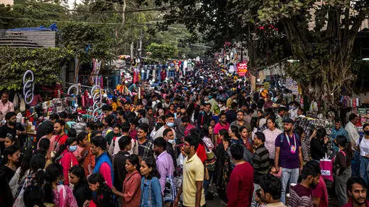 جمعیت هند از چین جلو زد
