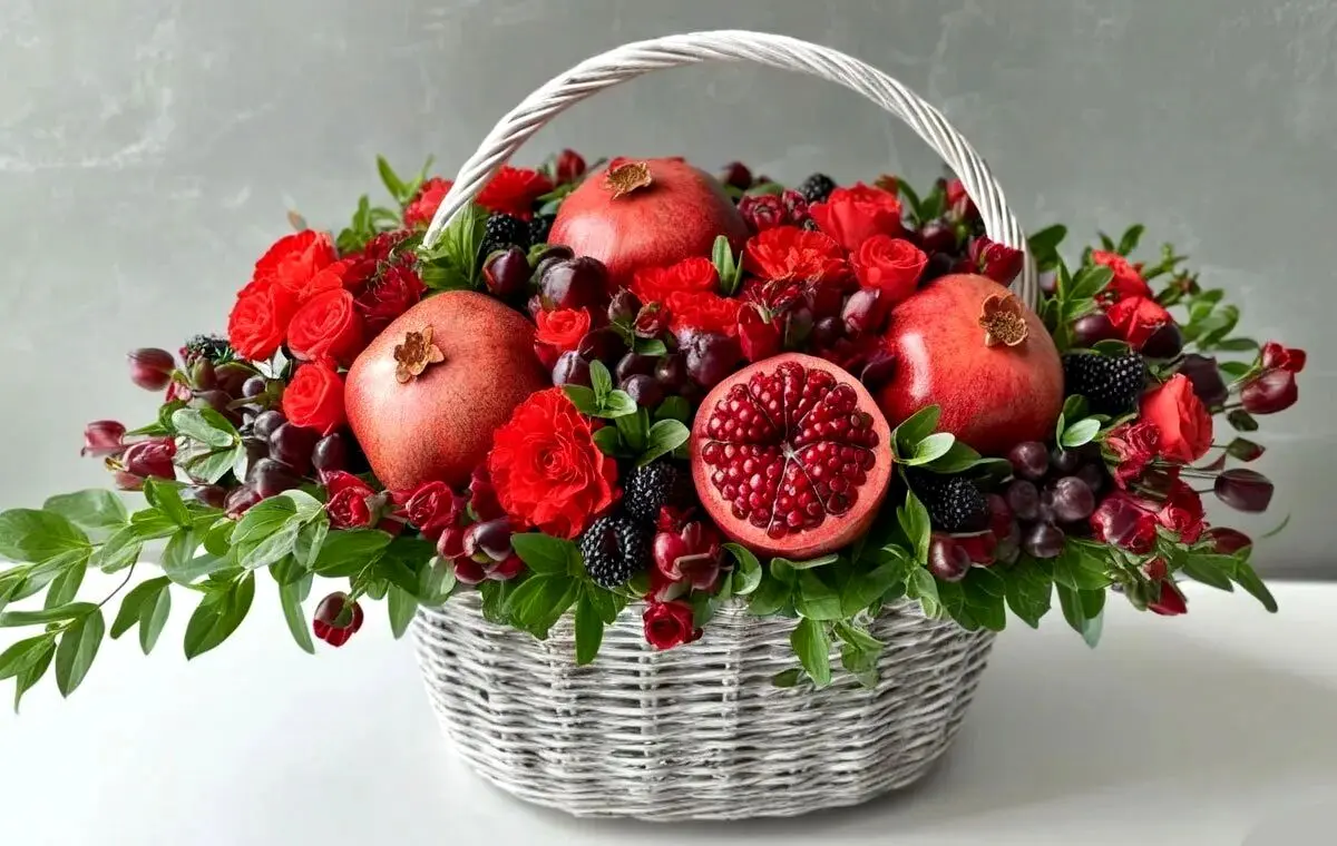 تزیین میوه شب یلدا ساده و شیک