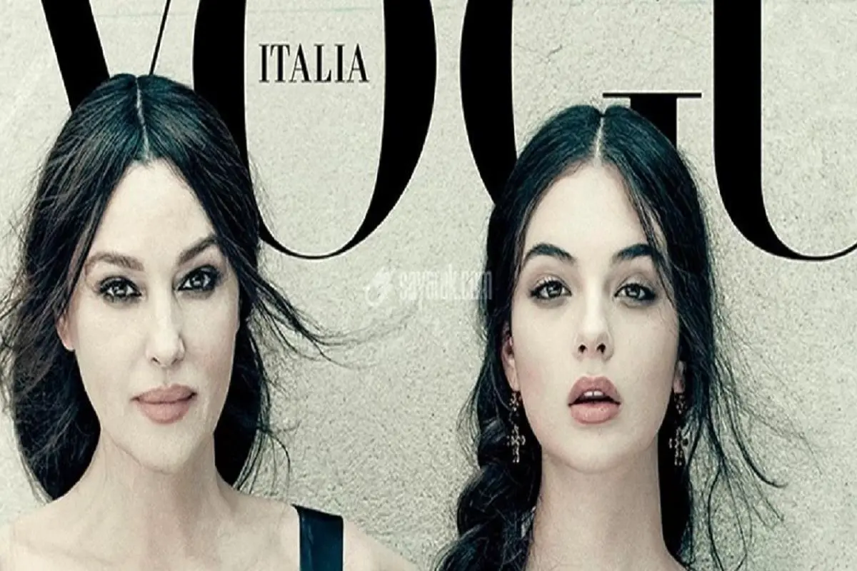 تصویری از دختر زیباترین بازیگر جهان/ دختر مونیکا بلوچی با لباس آبی