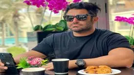 محمدرضا گلزار کنار قهرمان بدنسازی