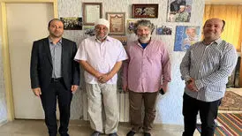 عیادت از بازیگر پیشکسوت پس از ترخیص
