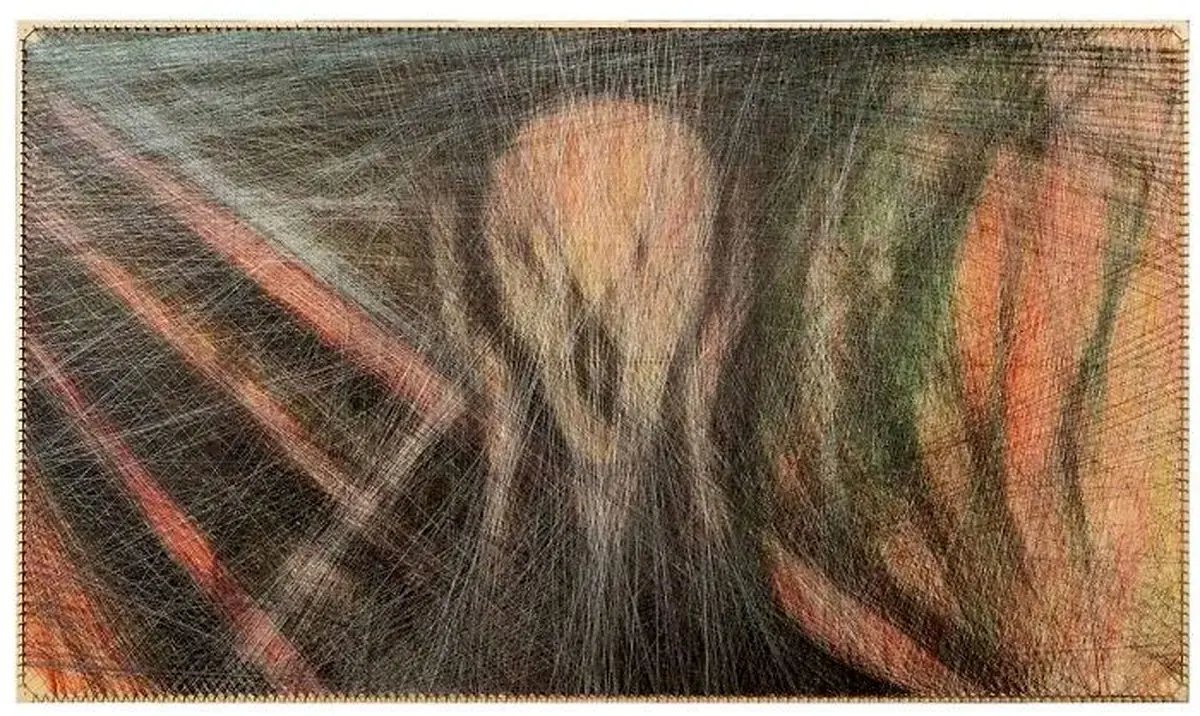 از پدرخوانده تا جیغ، تابلوهای جذابی که با نخ نقاشی شده‌اند
