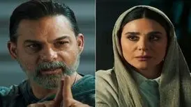 پیمان معادی و سحر دولتشاهی در پشت صحنه سریال افعی تهران