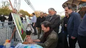 نقاشی‌های دانش‌آموزان مینابی در ویژه‌برنامه «برای ایران، سرچشمه هنر» به نمایش درآمد