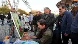 نقاشی‌های دانش‌آموزان مینابی در ویژه‌برنامه «برای ایران، سرچشمه هنر» به نمایش درآمد