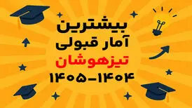 بیشترین آمار قبولی تیزهوشان 1404-1405