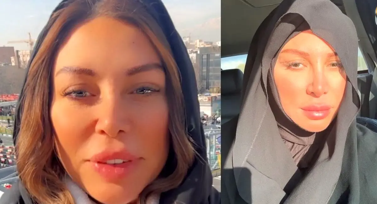 حضور مدل زن جنجالی در راهپیمایی ۲۲ بهمن/ ویدئو
