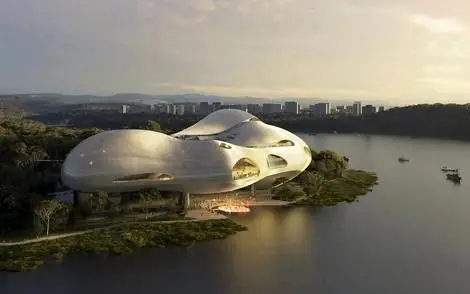 سالن تئاتر چینی عجیب و غریب با طراحی شبیه به سفینه فضایی! (+عکس)