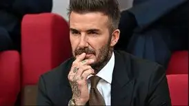 دیوید بکام در مراسم فرش قرمز سریال جدید نتفلیکس
