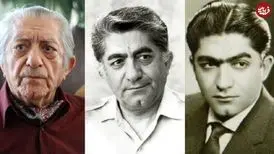 عکس یادگاری عزت‌الله انتظامی با بهروز وثوقی و داود رشیدی

