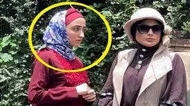 چهرۀ متفاوت «قمر، خواهر قربان» (سریال سوجان) در مراسم اکران یک فیلم/عکس