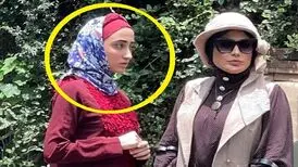 چهرۀ متفاوت «قمر، خواهر قربان» (سریال سوجان) در مراسم اکران یک فیلم/عکس