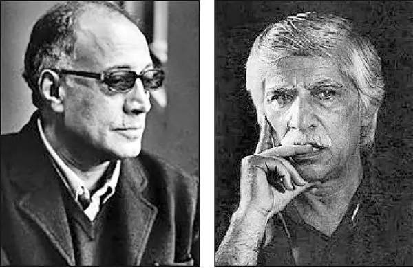 بهرام بیضایی و عباس کیارستمی در جشن گزارش فیلم با اجرای مرحوم علیرضا غفاری + فیلم