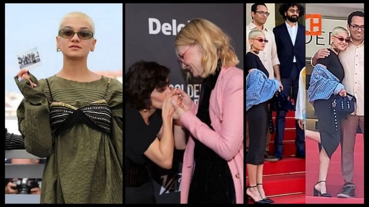 ایرانی‌ها در جشنواره کن باز هم سوژه شدند! / از لباس های خاص تا دست‌بوسی بازیگر زن معروف
