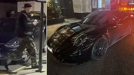 خوشگذرانی شبانه پسر بکهام با پورشه میلیاردی