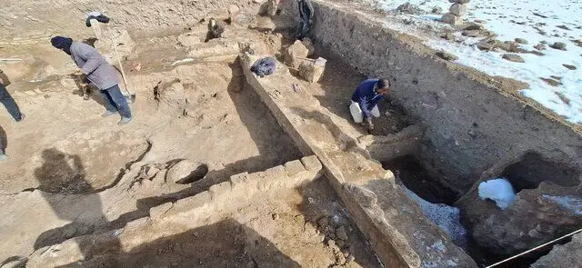 پایان نخستین فصل کاوش تپه باستانی بوزنجرد قهاوند
