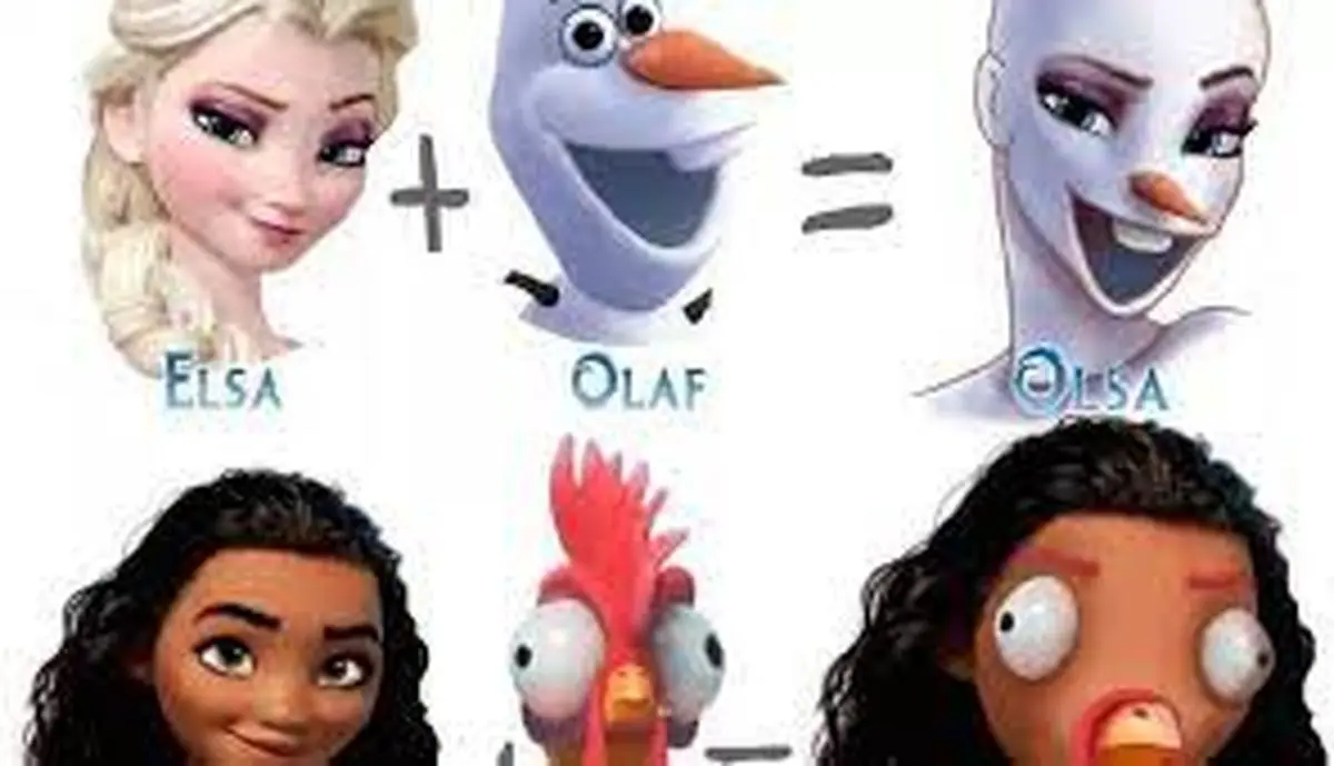 استیکر جالب ترکیب های شخصیت های معروف دیزنی
