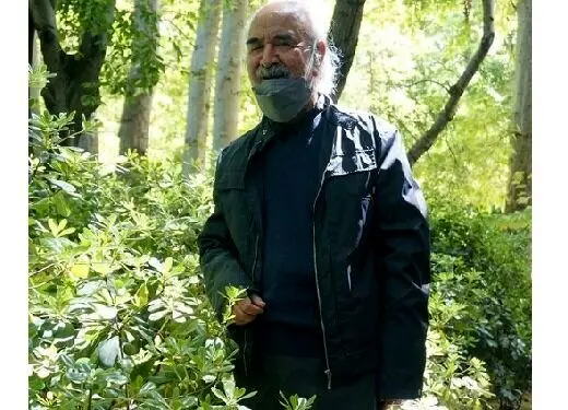 شفیعی کدکنی در کنار مزار استاد آواز ایران/ عکس