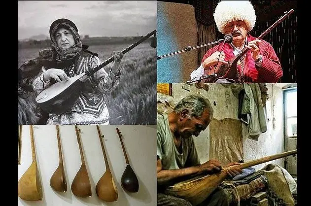 دوتار سهم ایران، فرش ترکمن برای ترکمنستان