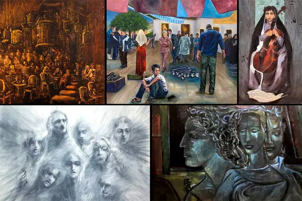 نمایش نقد اجتماعی ۱۴ هنرمند در گالری آوای هنر