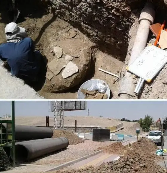کشف گور خمرۀ اشکانی در تپه اشرف