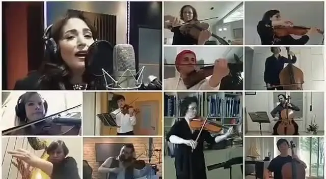 همايون شجريان⁩ و ⁧عبير‌ نعمه⁩ خواننده لبنانی «مرغ سحر» را بازخوانی کردند/ فیلم
