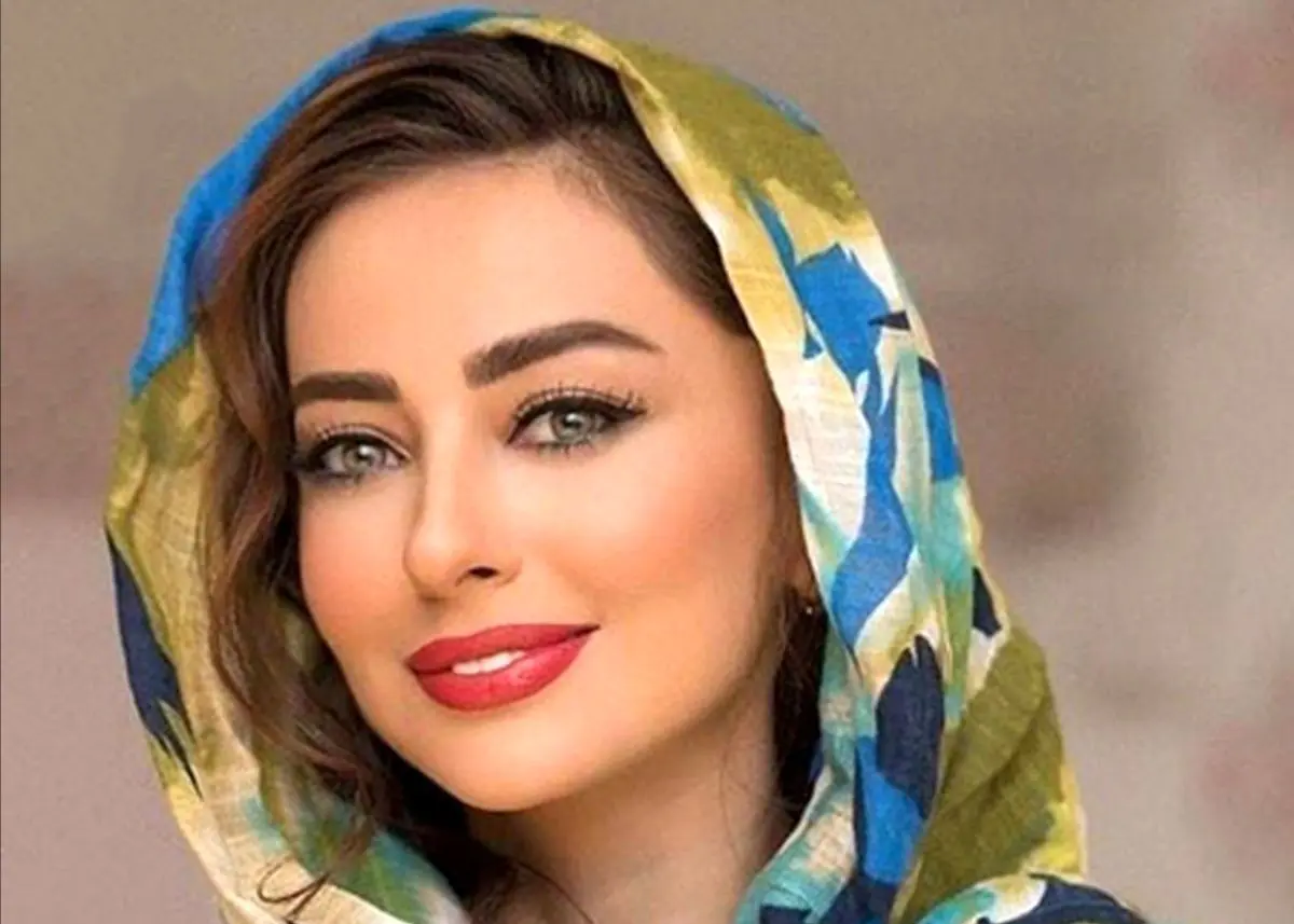 نفیسه روشن در آغوش یک ببر/ عکس