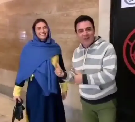 فریبا نادری در کنار عمو پورنگ/ ویدئو