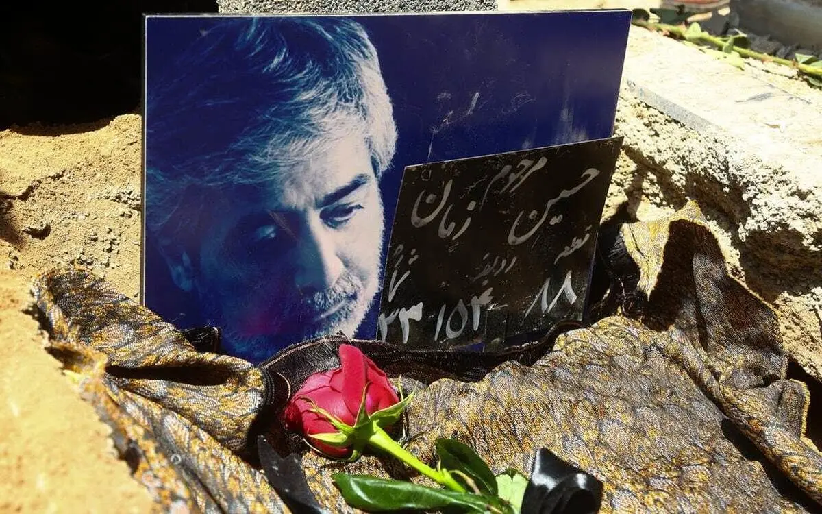 خاکسپاری حسین زمان در قطعه هنرمندان (عکس)
