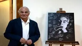 اشک‌های علی رفیعی، در مراسم بزرگداشتش/ عکس
