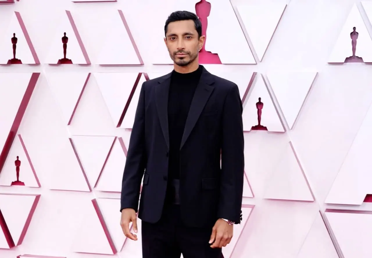 فرش قرمز اسکار ۲۰۲۱؛ ریزاحمد درکنار همسرش فاطمه فرحین میرزا