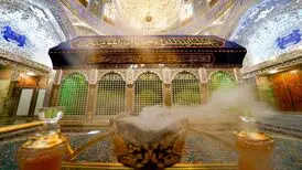 ضریح مطهر علوی سیاه‌پوش شد/عکس