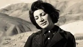  فروغ فرخزاد سر سفره هفت سین/ عکس