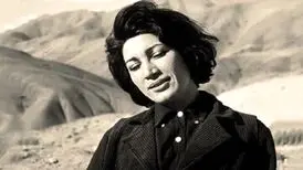  فروغ فرخزاد سر سفره هفت سین/ عکس