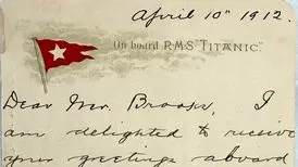 نامه مشهور تایتانیک در حراجی رکورد زد/عکس