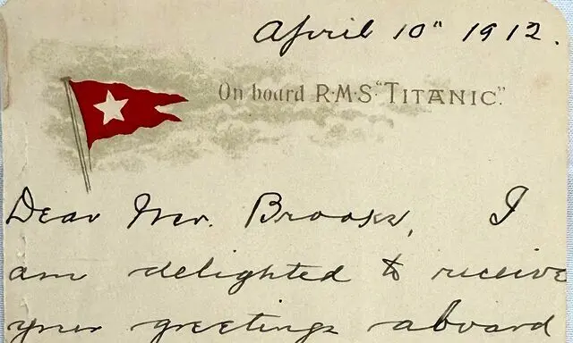 نامه مشهور تایتانیک در حراجی رکورد زد/عکس