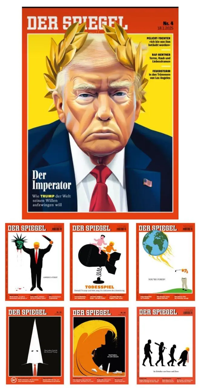 بازگشت امپراتور،تیتر مجله آلمانی اشپیگل برای ترامپ