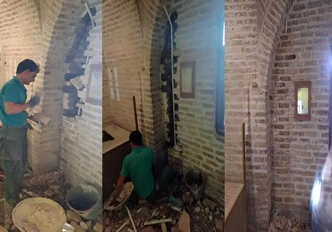 واکنش میراث فرهنگی به تصاویر تخریب دیوارهای قلعه فلک الافلاک: برای سیم‌کشی توکار است