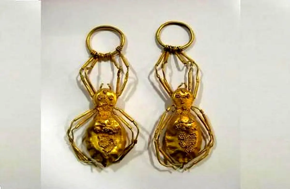 کشف گوشواره عنکبوتی مربوط به پیش از میلاد در افغانستان
