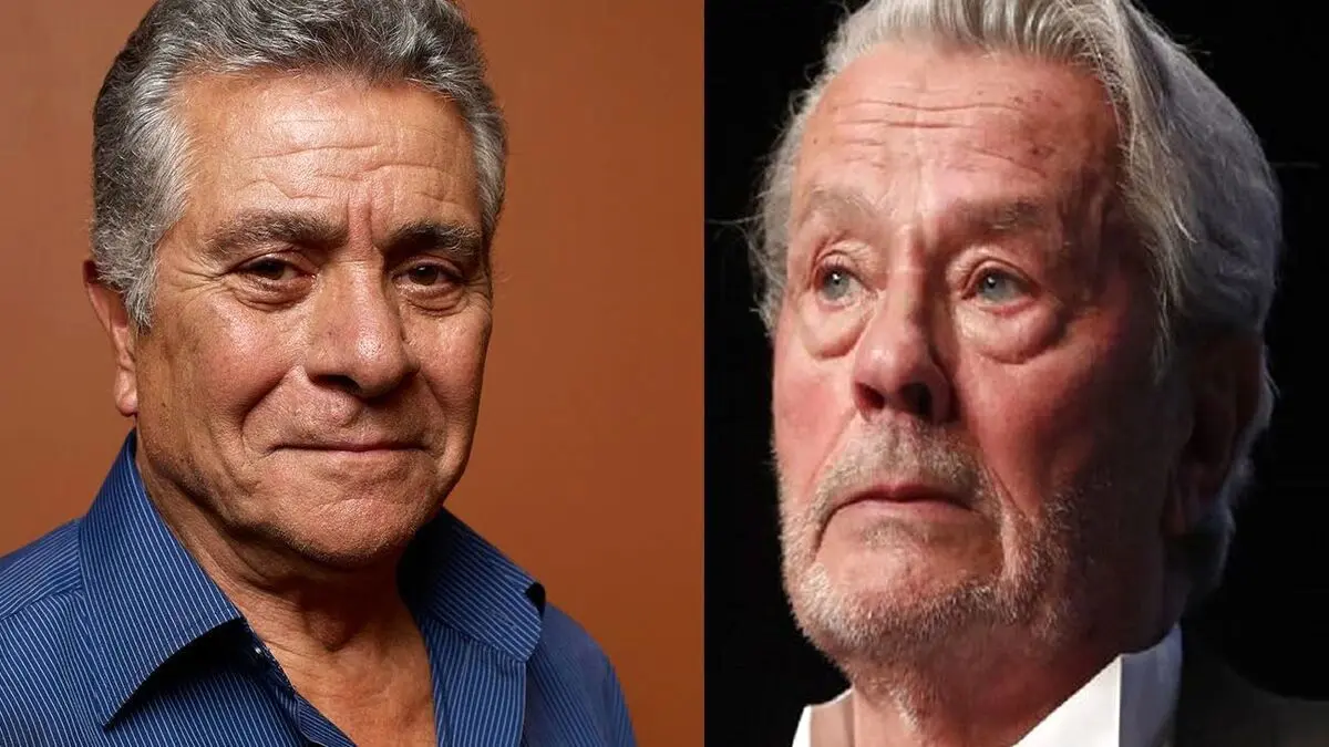 آلن دلون در کنار ستاره های سینمای پیش از انقلاب ایران
