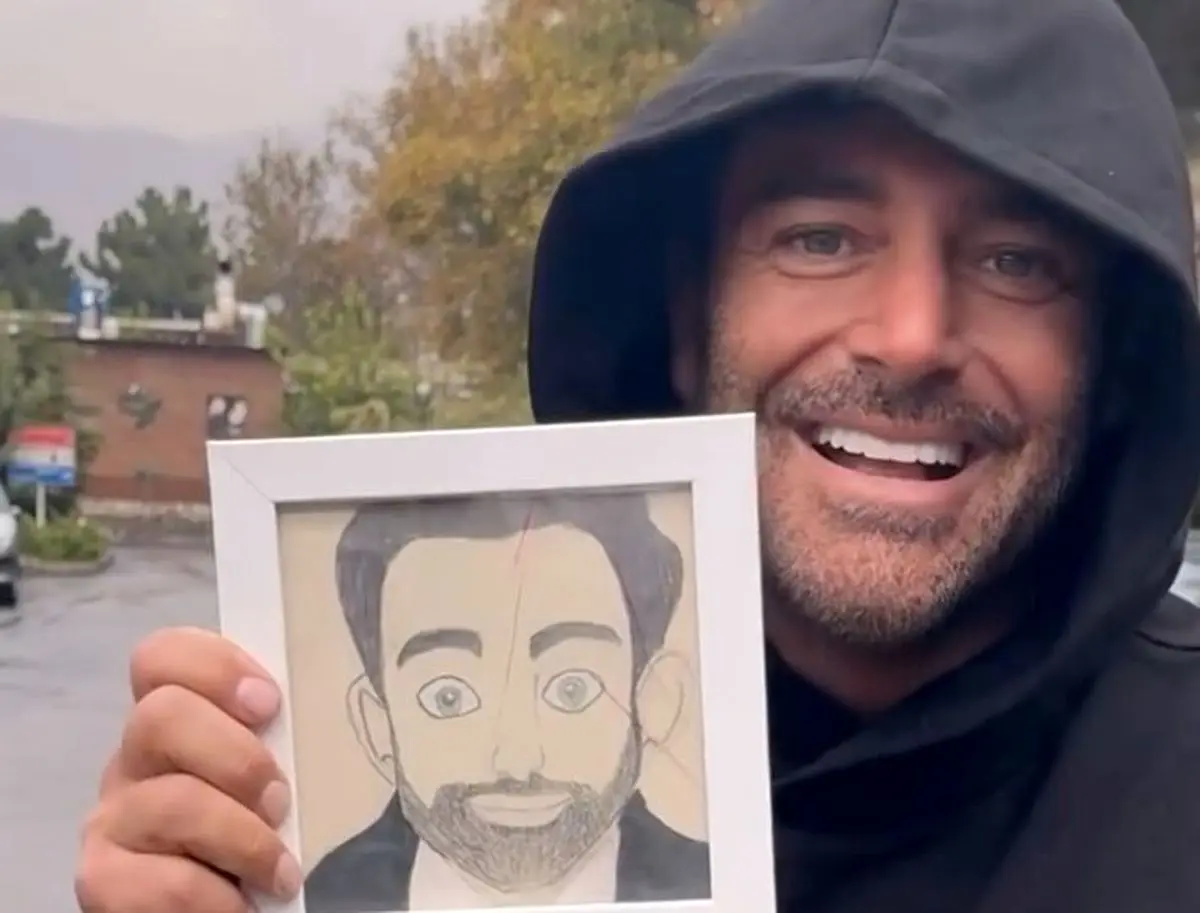 واکنش رضا گلزار به نقاشی یکی از طرفدارانش از چهره او/ ویدئو
