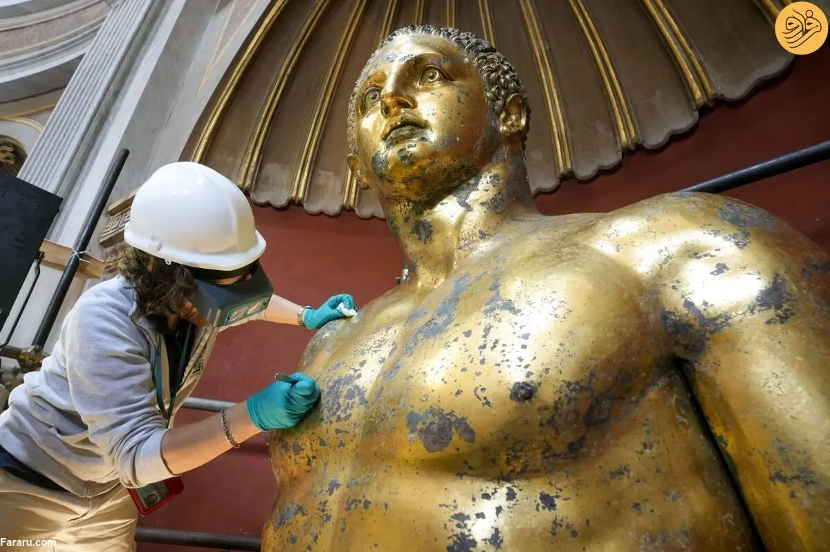 (ویدئو) مرمت مجسمه ۲۰۰۰ ساله هرکول
