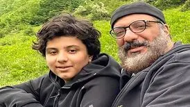 تیپ و چهره تازه «امیر جعفری» در 50 سالگی در کنار پسرش آیین
