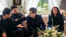 تصاویری تازه از سالار عقیلی و احسان خواجه‌ امیری در منزل گلپا
