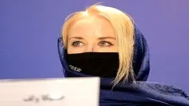 تنها زنِ بازیگرِ غربی در جشنواره فیلم فجر/ عکس
